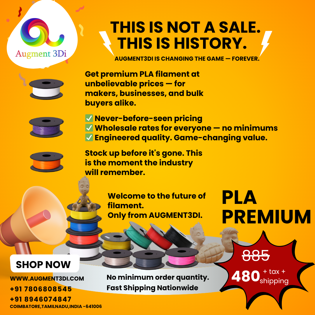 unbelievable PLA filament prices — just ₹480 (+ tax & shipping)!